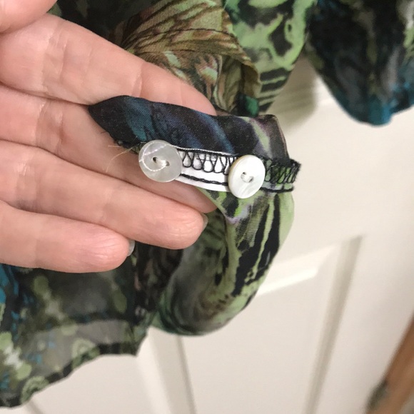 Vintage sheer boho blouse Size M - Picture 4 of 6